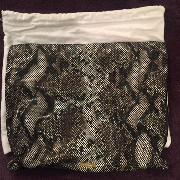 BCBG Maxazria Leather Foldover Clutch - Picture 4 of 5